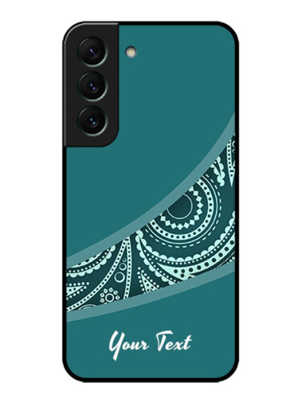 Custom Galaxy S22 5G Custom Metal Phone CaseSemi Visible Floral Design