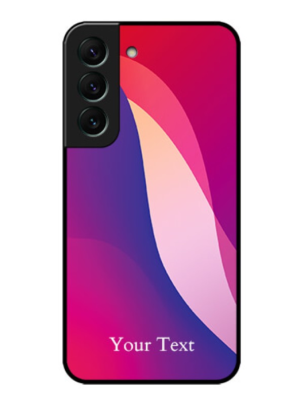 Custom Galaxy S22 5G Custom Metal Phone CaseDigital Abstract Overlap Design