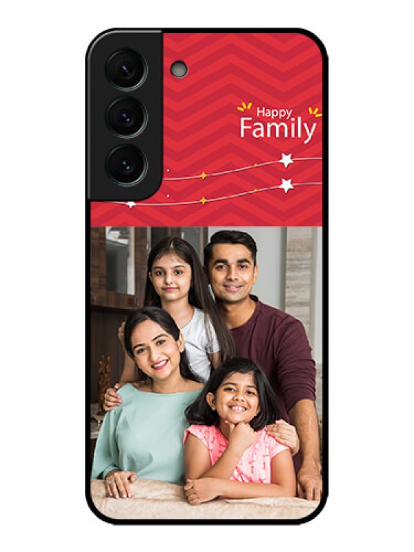 Custom Galaxy S22 Plus 5G Custom Metal Phone CaseHappy Family Design