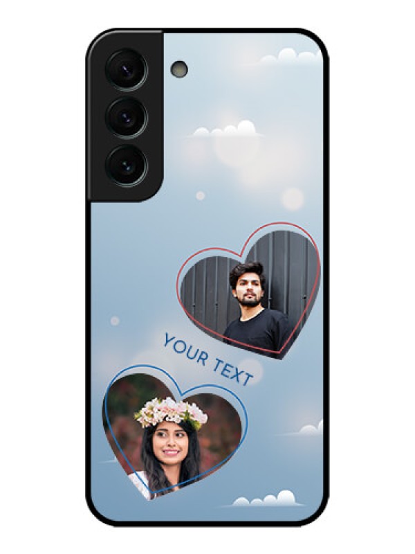 Custom Galaxy S22 Plus 5G Custom Metal Phone CaseBlue Color Couple Design