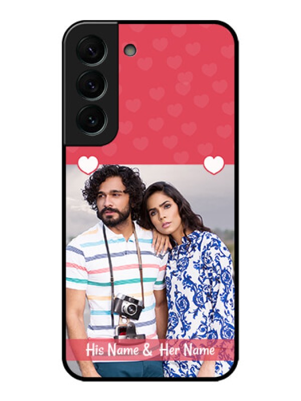Custom Galaxy S22 Plus 5G Custom Metal Phone CaseSimple Love Design