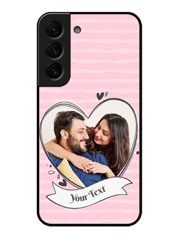 Custom Galaxy S22 Plus 5G Custom Metal Phone CaseVintage Heart Design