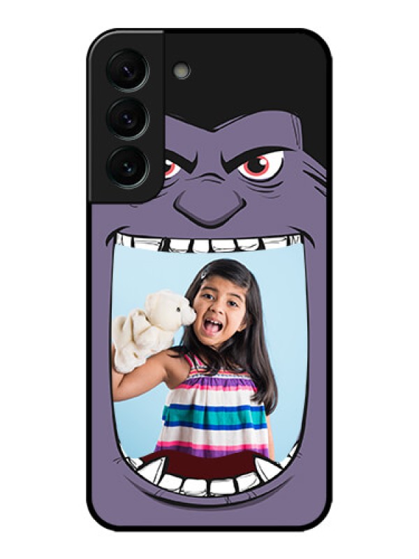 Custom Galaxy S22 Plus 5G Custom Metal Phone CaseAngry Monster Design