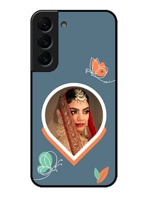 Custom Galaxy S22 Plus 5G Custom Metal Phone CaseDroplet Butterflies Design