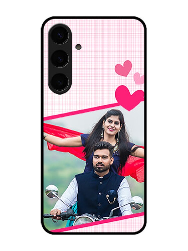 Custom Galaxy S24 Plus 5G Custom Metal Phone CaseLove Shape Heart Design