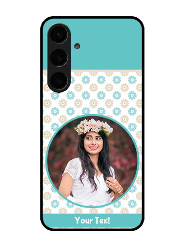 Custom Galaxy S24 Plus 5G Custom Metal Phone CaseBeautiful Flowers Design