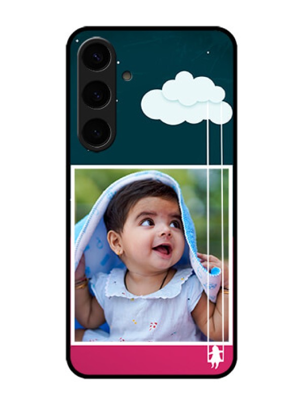 Custom Galaxy S24 Plus 5G Custom Metal Phone CaseCute Girl With Cloud Design