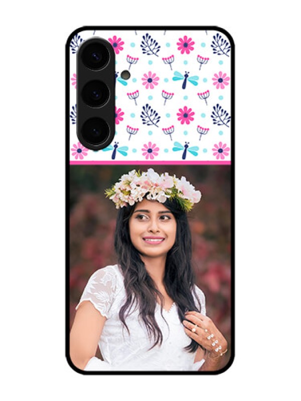 Custom Galaxy S24 Plus 5G Custom Metal Phone CaseColorful Flower Design
