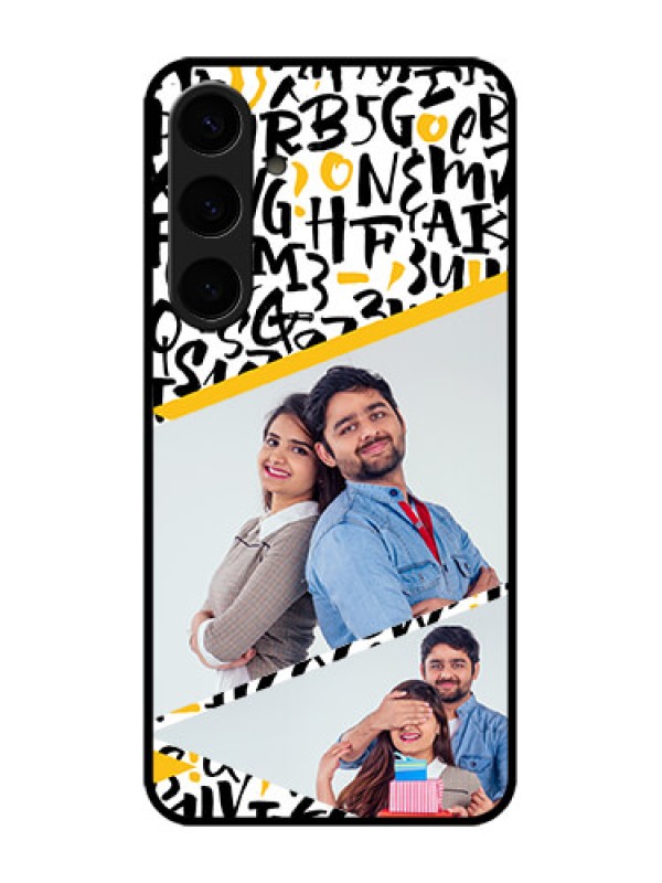 Custom Galaxy S24 Plus 5G Custom Metal Phone CaseLetters Pattern Design
