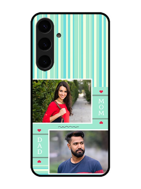 Custom Galaxy S24 Plus 5G Custom Metal Phone CaseMom and Dad Pic Design
