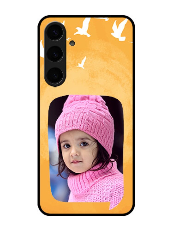 Custom Galaxy S24 Plus 5G Custom Metal Phone CaseWater Color Design With Bird Icons