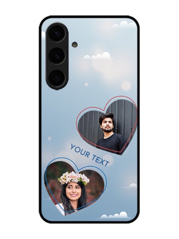 Custom Galaxy S24 Plus 5G Custom Metal Phone CaseBlue Color Couple Design