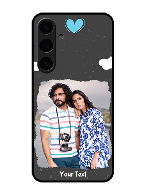 Custom Galaxy S24 Plus 5G Custom Metal Phone CaseSplashes With Love Doodles Design