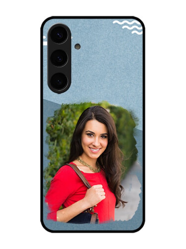 Custom Galaxy S24 Plus 5G Custom Metal Phone CaseGrunge Line Art Design