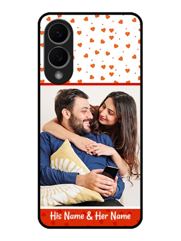 Custom Samsung Galaxy S25 Edge 5G Custom Metal Phone Case - Orange Love Symbol Design