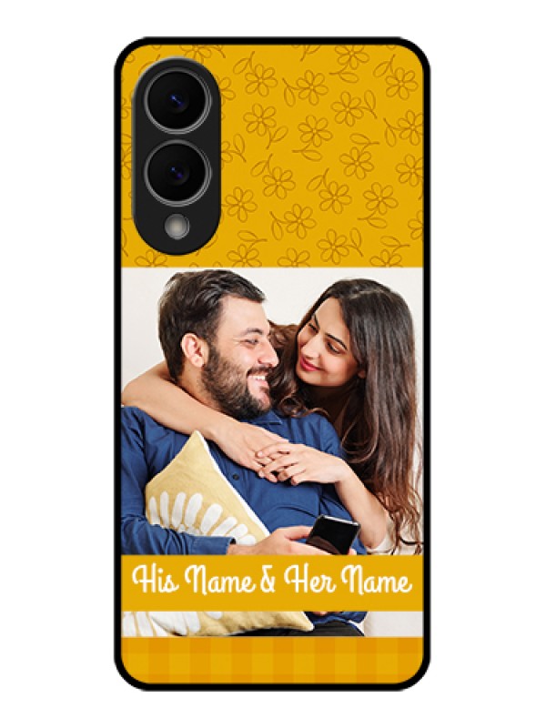 Custom Samsung Galaxy S25 Edge 5G Custom Metal Phone Case - Yellow Floral Design