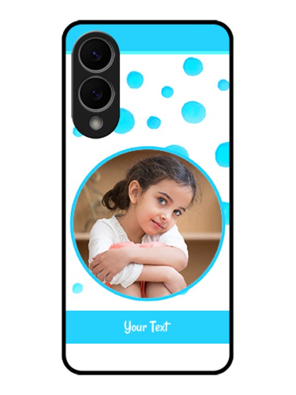 Custom Samsung Galaxy S25 Edge 5G Custom Metal Phone Case - Blue Bubbles Pattern Design