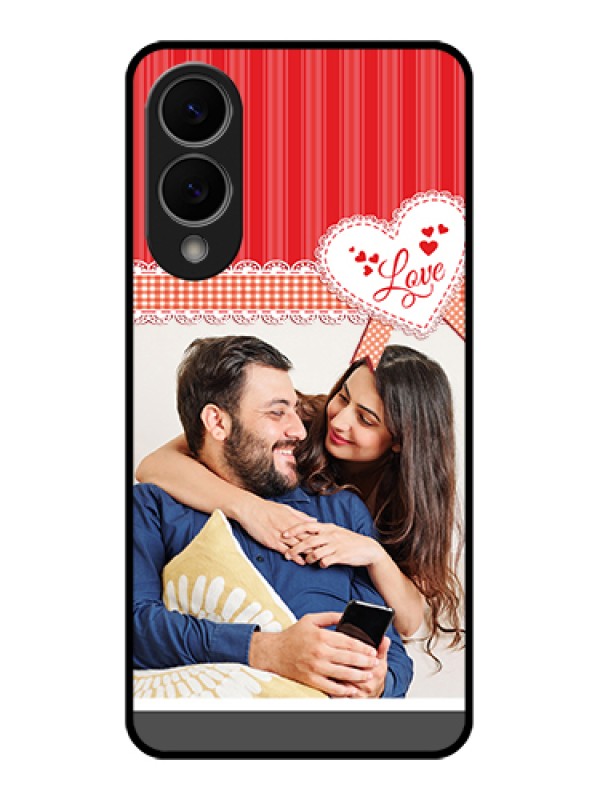 Custom Samsung Galaxy S25 Edge 5G Custom Metal Phone Case - Red Love Pattern Design