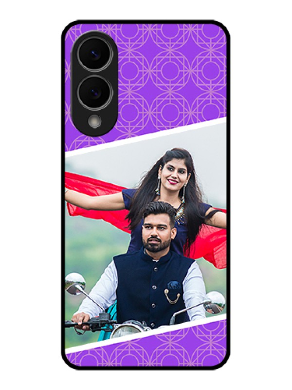 Custom Samsung Galaxy S25 Edge 5G Custom Metal Phone Case - Violet Color Pattern Design