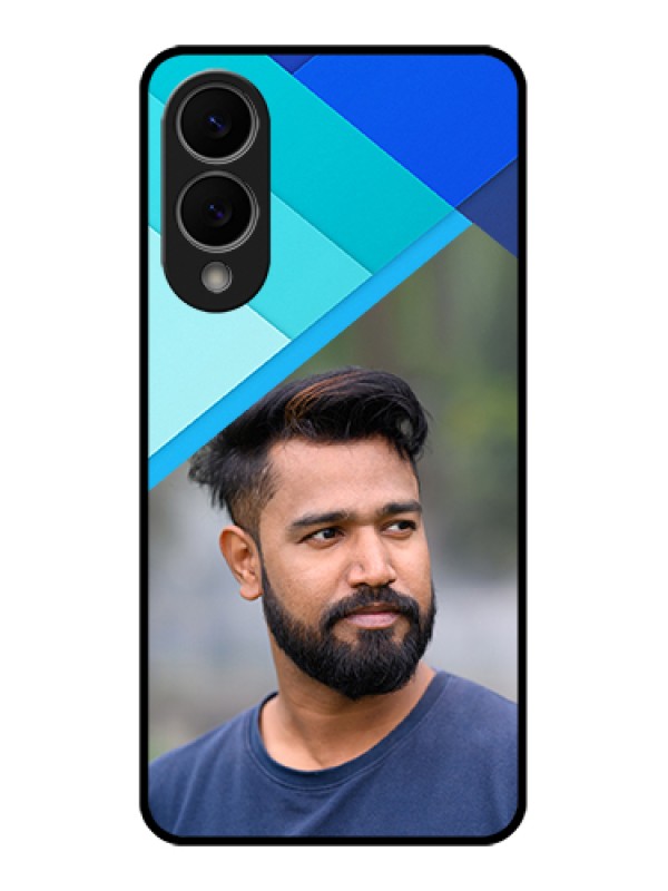 Custom Samsung Galaxy S25 Edge 5G Custom Metal Phone Case - Blue Pattern Design