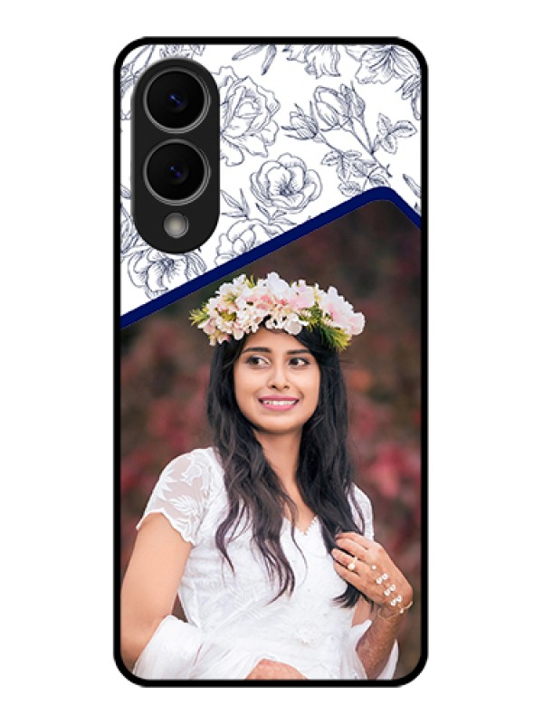 Custom Samsung Galaxy S25 Edge 5G Custom Metal Phone Case - Classy Floral Design