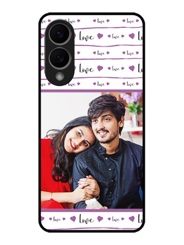 Custom Samsung Galaxy S25 Edge 5G Custom Metal Phone Case - Couples Heart Design