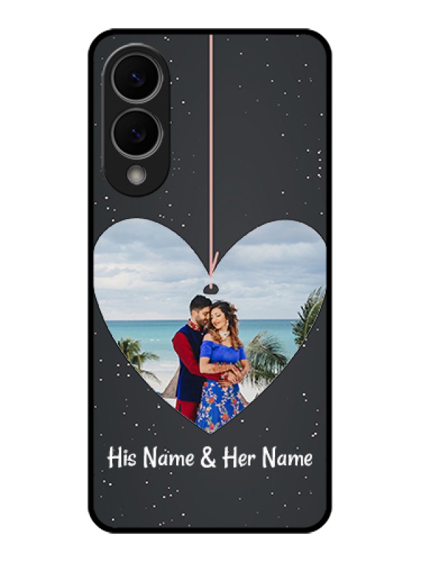 Custom Samsung Galaxy S25 Edge 5G Custom Metal Phone Case - Hanging Heart Design