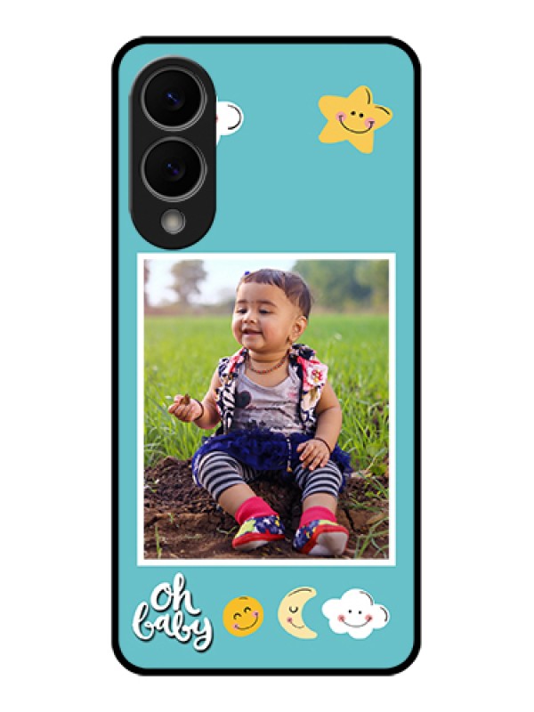 Custom Samsung Galaxy S25 Edge 5G Custom Metal Phone Case - Smiley Kids Stars Design