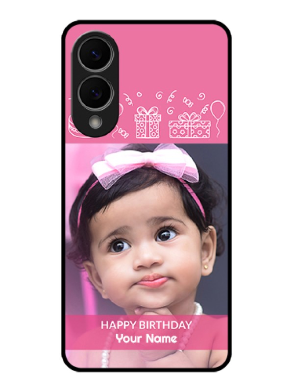 Custom Samsung Galaxy S25 Edge 5G Custom Metal Phone Case - With Birthday Line Art Design