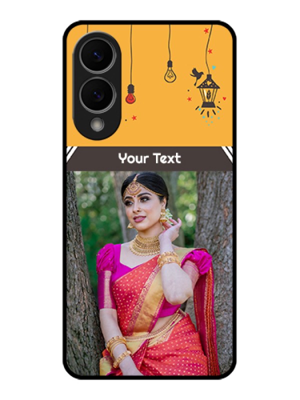 Custom Samsung Galaxy S25 Edge 5G Custom Metal Phone Case - With Family Picture And Icons