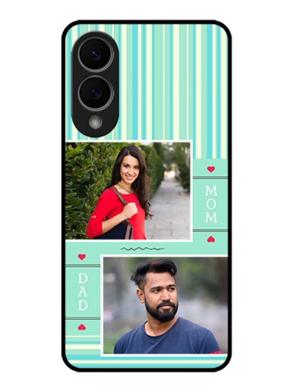 Custom Samsung Galaxy S25 Edge 5G Custom Metal Phone Case - Mom & Dad Pic Design