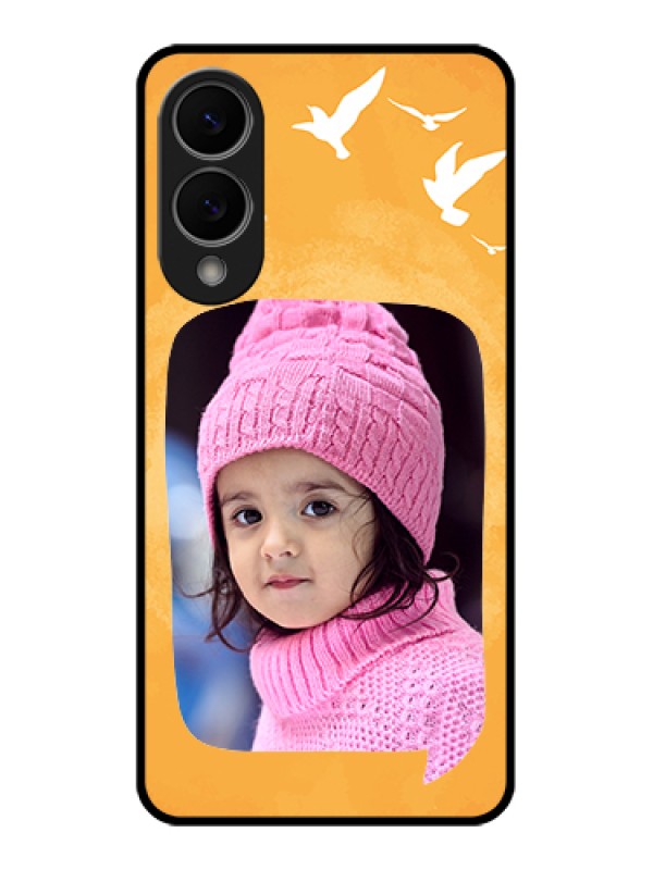 Custom Samsung Galaxy S25 Edge 5G Custom Metal Phone Case - Water Color Design With Bird Icons