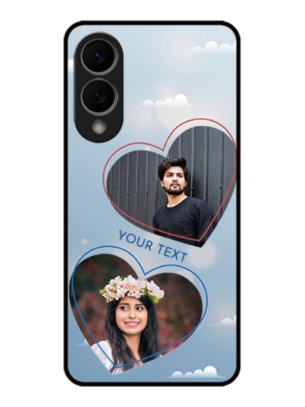 Custom Samsung Galaxy S25 Edge 5G Custom Metal Phone Case - Blue Color Couple Design