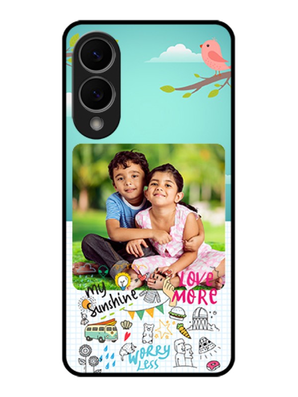 Custom Samsung Galaxy S25 Edge 5G Custom Metal Phone Case - Doodle Love Design