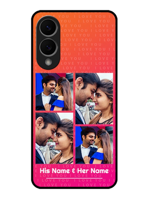 Custom Samsung Galaxy S25 Edge 5G Custom Metal Phone Case - I Love You Pink Design