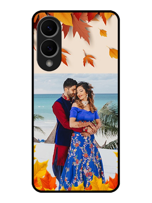 Custom Samsung Galaxy S25 Edge 5G Custom Metal Phone Case - Autumn Maple Leaves Design