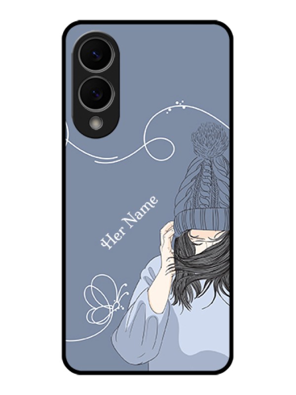 Custom Samsung Galaxy S25 Edge 5G Custom Metal Phone Case - Girl In Winter Outfit Design