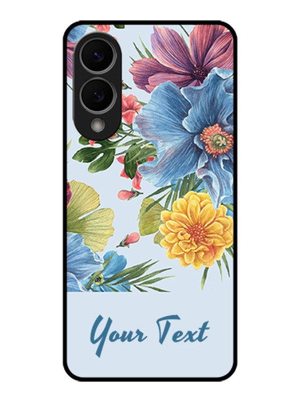 Custom Samsung Galaxy S25 Edge 5G Custom Metal Phone Case - Stunning Watercolored Flowers Painting Design