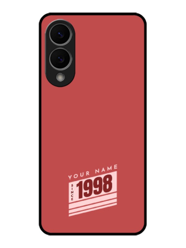 Custom Samsung Galaxy S25 Edge 5G Custom Metal Phone Case - Red Custom Year Of Birth Design