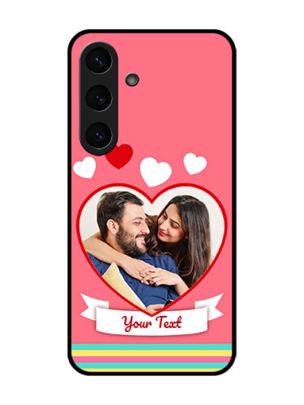 Custom Galaxy S25 Plus 5G Custom Metal Phone Case - Love Shapes Doodle Design