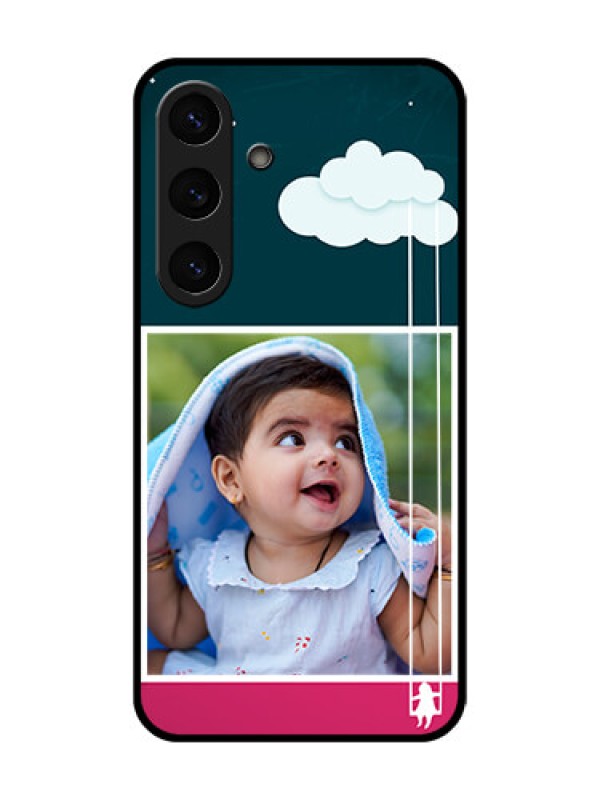 Custom Galaxy S25 Plus 5G Custom Metal Phone Case - Cute Girl With Cloud Design