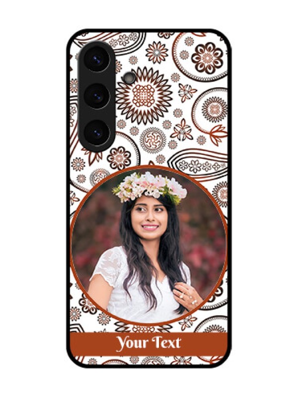 Custom Galaxy S25 Plus 5G Custom Metal Phone Case - Abstract Flower Design