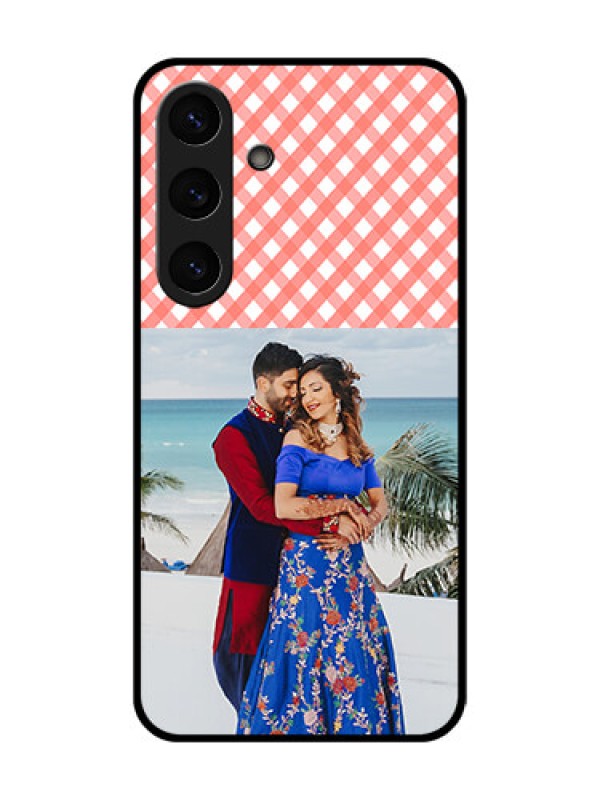 Custom Galaxy S25 Plus 5G Custom Metal Phone Case - Pink Pattern Design