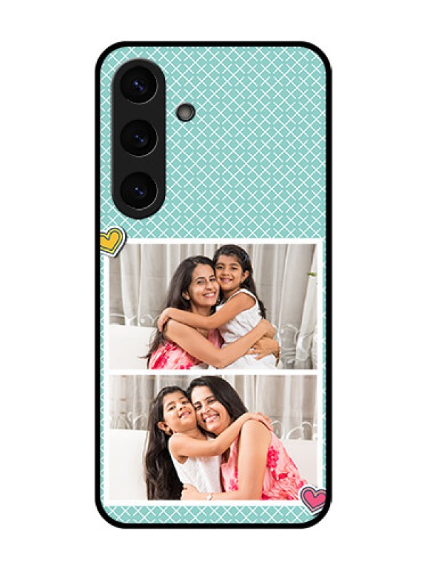 Custom Galaxy S25 Plus 5G Custom Metal Phone Case - 2 Image Holder With Pattern Design