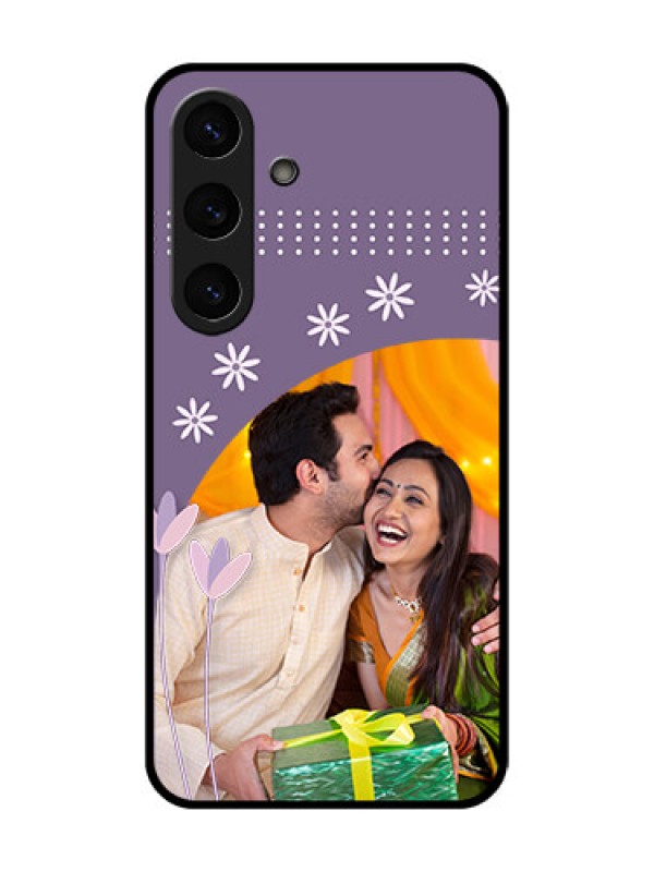 Custom Galaxy S25 Plus 5G Custom Metal Phone Case - Lavender Flowers Design