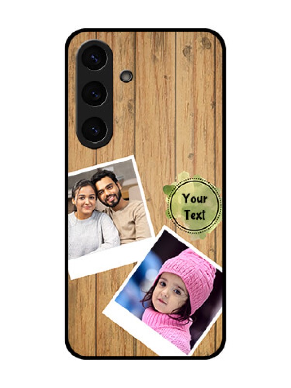 Custom Galaxy S25 Plus 5G Custom Metal Phone Case - Wooden Texture Design