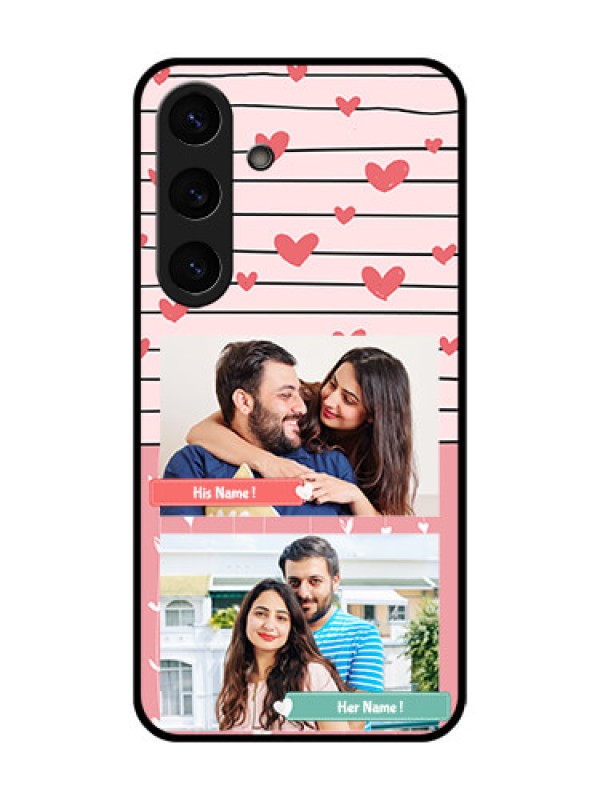 Custom Galaxy S25 Plus 5G Custom Metal Phone Case - Photo With Heart Design