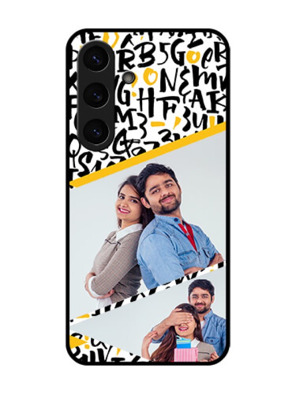 Custom Galaxy S25 Plus 5G Custom Metal Phone Case - Letters Pattern Design