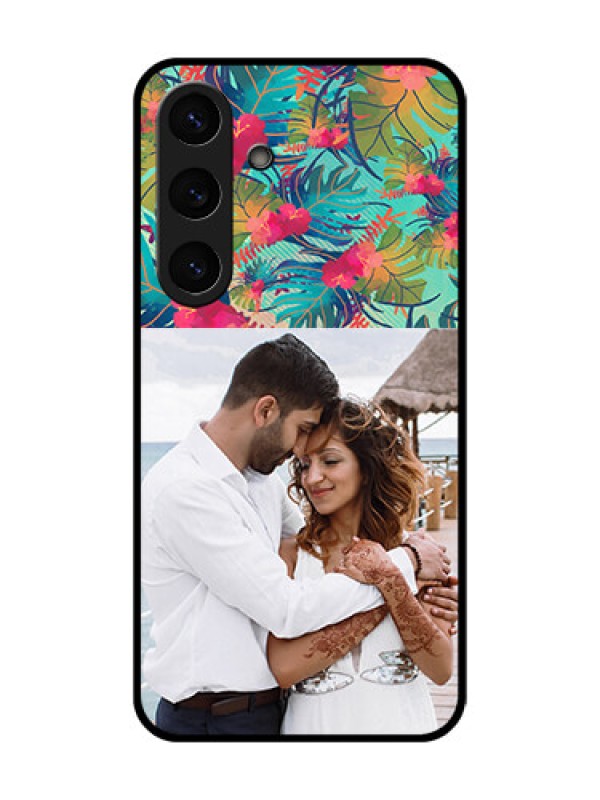 Custom Galaxy S25 Plus 5G Custom Metal Phone Case - Watercolor Floral Design