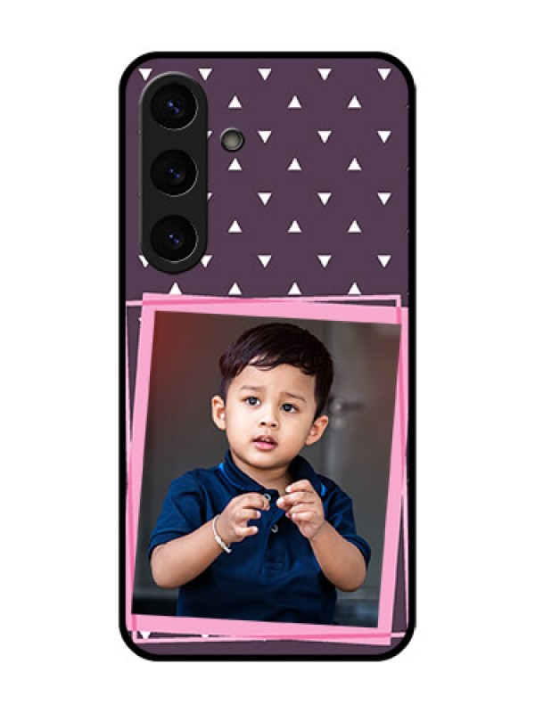 Custom Galaxy S25 Plus 5G Custom Metal Phone Case - Triangle Pattern Dotted Design